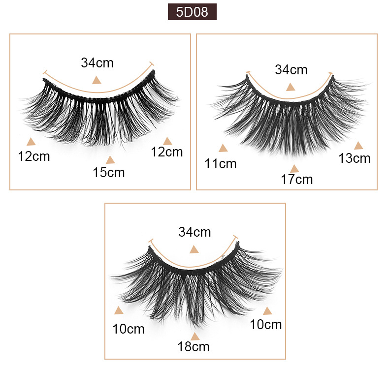25g Weight False Eyelashes Makeup Tools Types 5 Pairs Quantity Imitation Mink Material 5 Pairs Of Imitation Mink Hair Natural Thick False Eyelashes 1