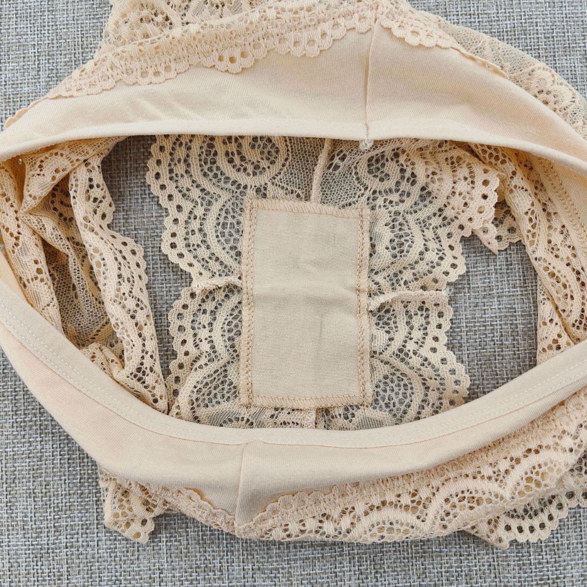 Verano sexy encaje damas cintura P sin marcas transpirables anti-drift encaje ángulo plano pantalones íntimas de seguridad al por mayor transfronterizas