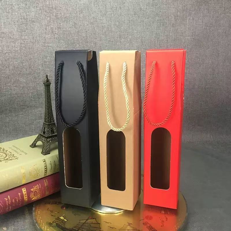 In-Stock Single Solid Color Tote Gift Bag, Wine Box, Liquor Box, Wine Gift Box, Wine Packaging Bag, Wine Pouch