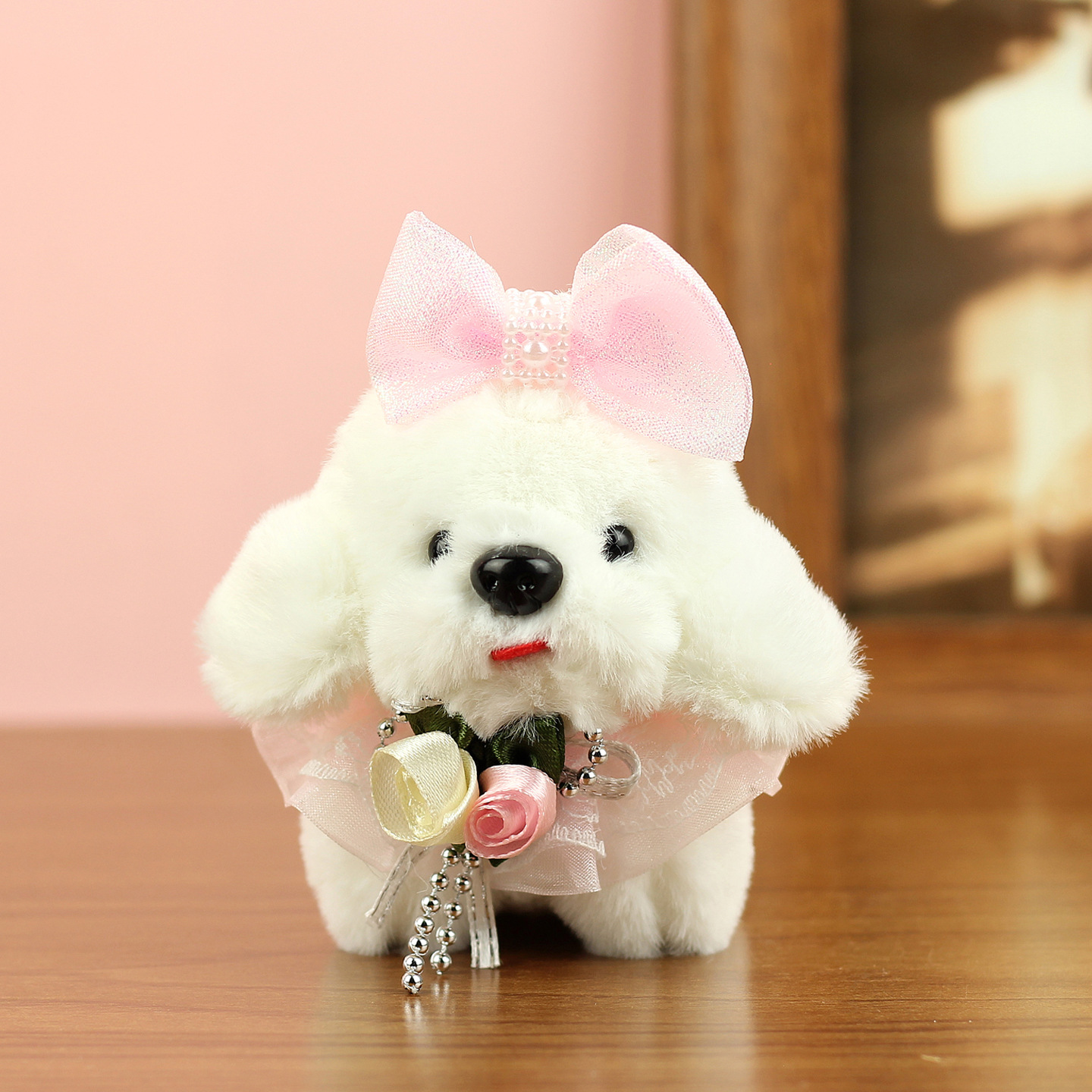 Nuevo arco campana juguetes de peluche perros lindos juguetes de peluche perros colgantes muñecas colgantes muñecas image 6