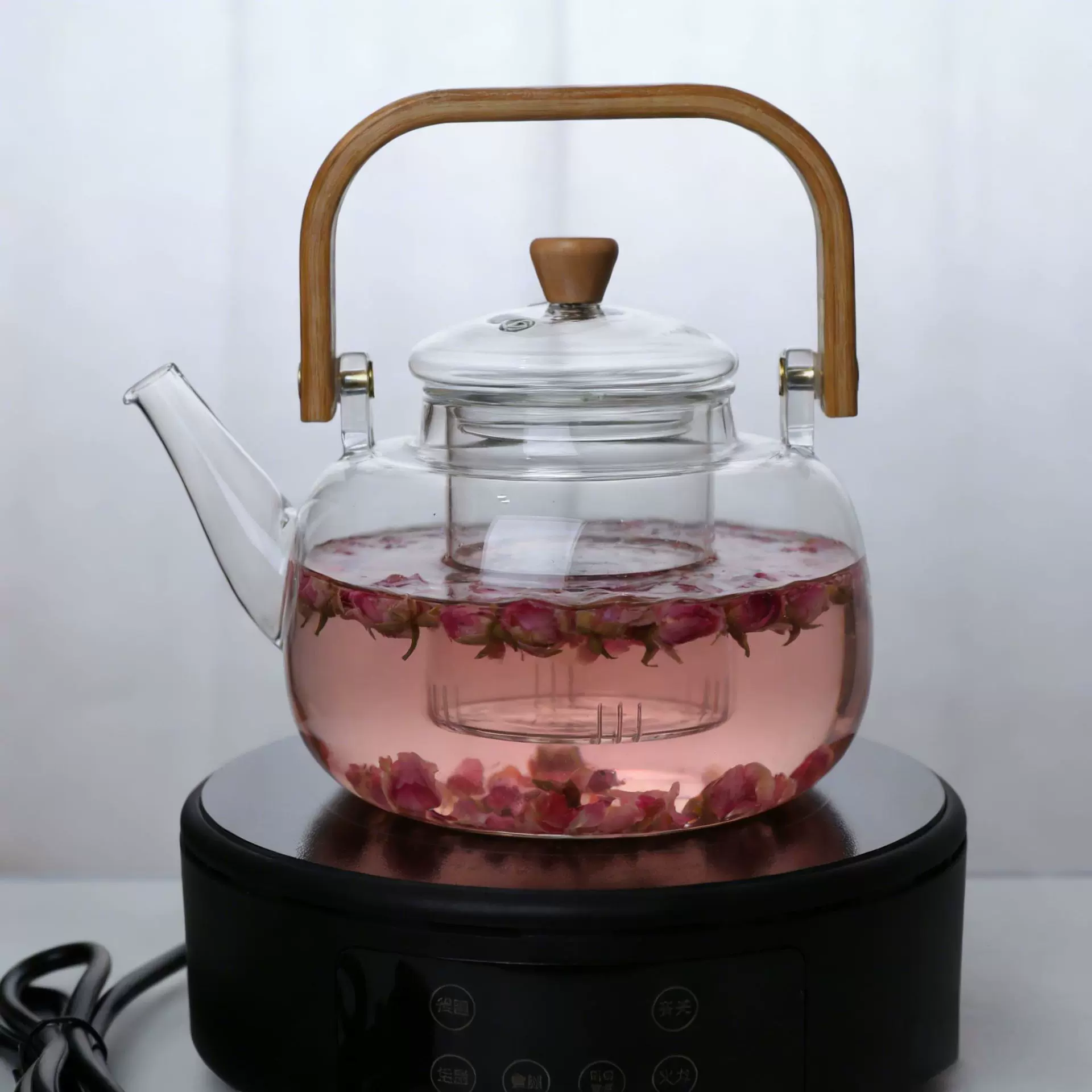 高硼硅玻璃提梁壶可电陶炉直接加热花茶壶煮茶烧水泡茶壶煮茶壶