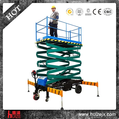 HuiZe SJY1000A-10 Electric Walking Lift 1 Ton 10m Mobile Lifting Platform Aerial Work Vehicle (Avtomobil fırlanan platformaları) - sjy1000a-10