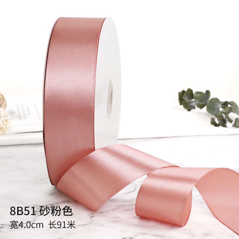 Bonos productos de horneado rosa pálido decoración de cinta envasado cinta caja de regalo ramo florista cumpleaños DIY cinta de seda