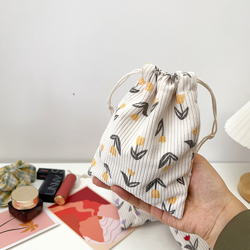 Pana MINI BOLSA cordón lápiz labial cosméticos viaje bolsa de almacenamiento portátil niñas clave moneda monedero bolsa