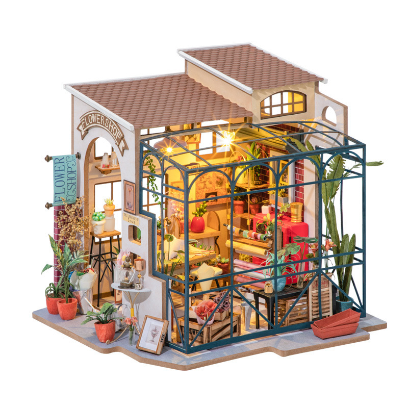 [Miembro exclusivo] si a DIY choza ensamblada a mano mini-modelo juguete creativo regalo de cumpleaños