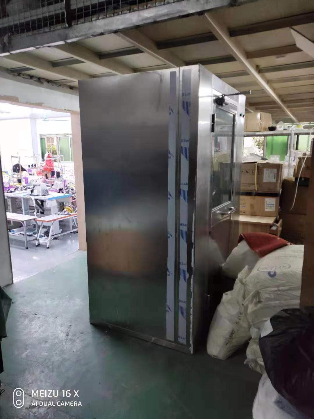 出售二手风淋室单人双吹全不锈钢