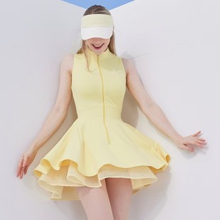 New Hot-Selling Tennis Skirt for Women, Outdoor Sports Badminton Dress, Mesh Large Hem Skirt Golf Suit