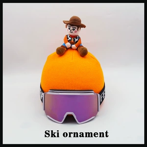 Helmet Cover Doll Woody Sitting Winter Skiing Helmet Cover