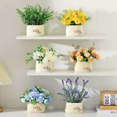 造花、造花装飾、ひまわり鉢植え、プラスチックブーケ、オフィスフェイクグリーン植物、リビングルーム装飾、小さな装飾品