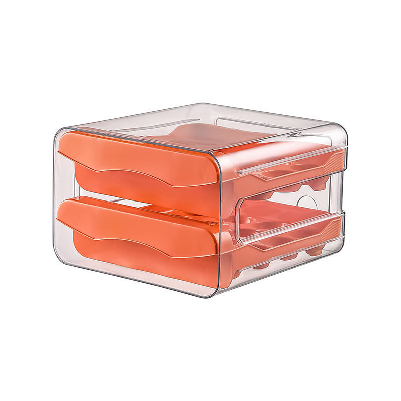 La Caja de almacenamiento de huevos tipo cajón del refrigerador es transparente y engrosada, y la Caja de huevos de 32 Casillas es de grado alimenticio. image 6