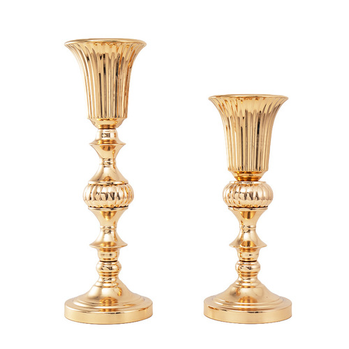 Wedding props table art vase candlestick dual-purpose European iron wedding decoration flower stand road guide home decoration ornaments
