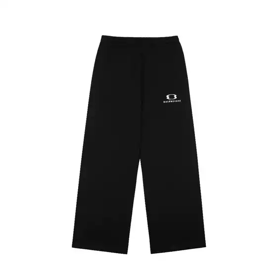 High Version of Paris B's Double-Ring Embroidered Family Sweatpants for Men and Women, Loose Os Version Casual Sweatpants