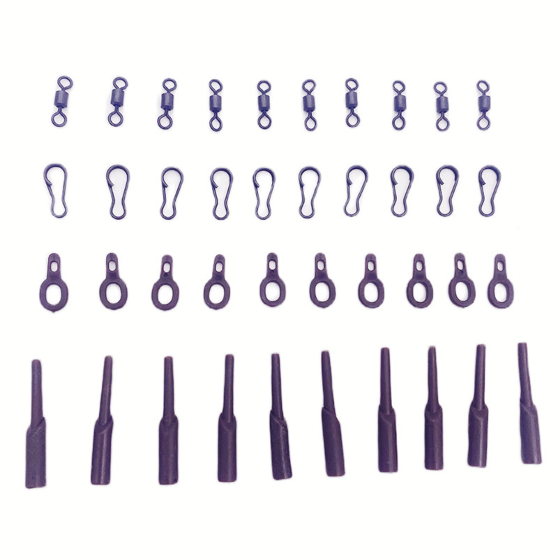 European-style carp fishing accessories: sliding rubber ring for leader line, CARP FISHING special-shaped pin swivel