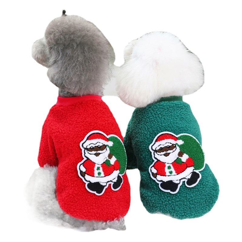 Ropa para perros ropa de otoño e invierno ropa para mascotas Nueva Peluche pequeño perro ropa para mascotas invierno 21 árbol de Navidad ropa de terciopelo