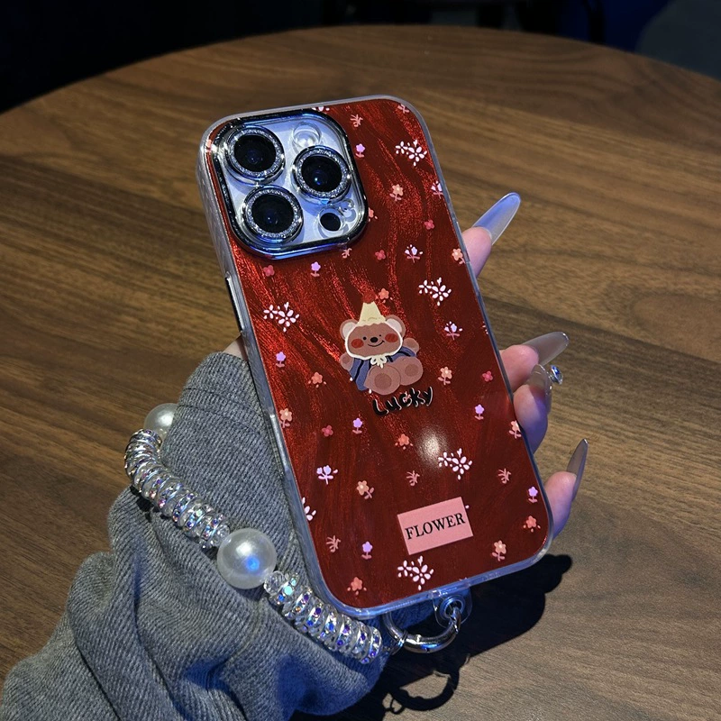 Чехол для телефона Apple, совместимый мультяшный чехол, iPhone 15, iPhone 15 Pro, с маленькими медведями, iPhone, стиль высокого качества