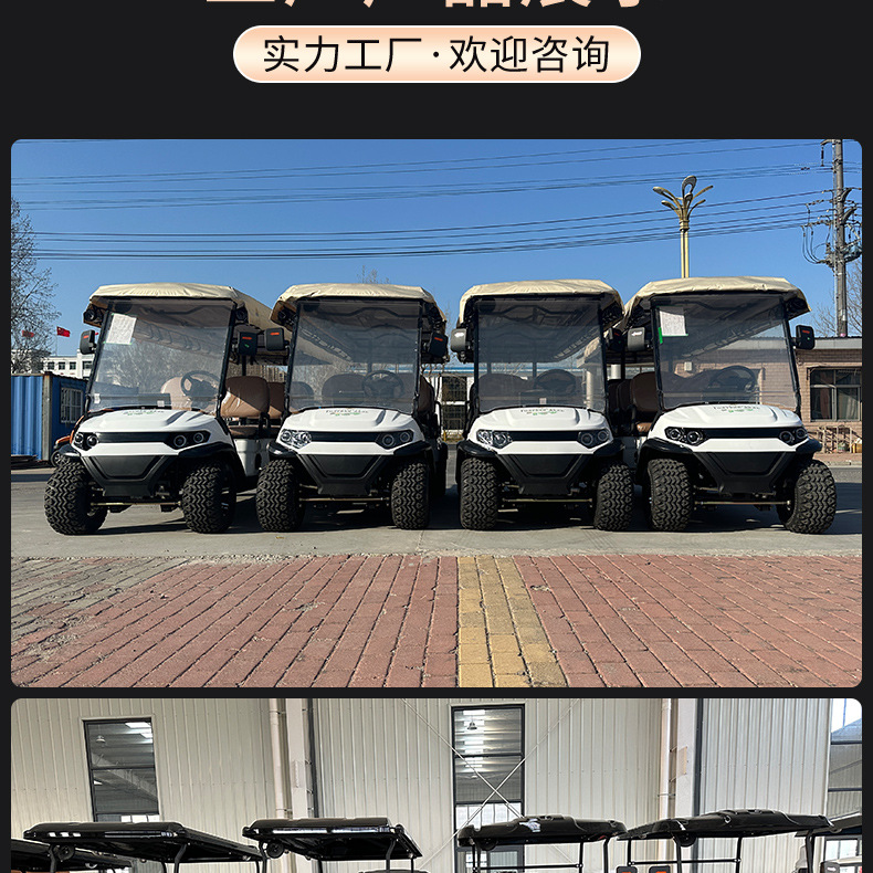 4-Seat and 6-Seat Electric Sightseeing Vehicles for Real Estate Sales Offices, Hotel Scenic Spots, and Golf Carts