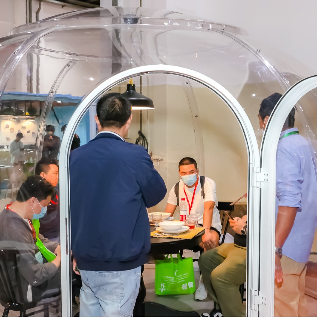 Fujian PC cielo estrellado habitación Red reloj rojo en la boda Bubble House restaurante B & B ronda habitación transparente precio de fábrica de 3,5 m