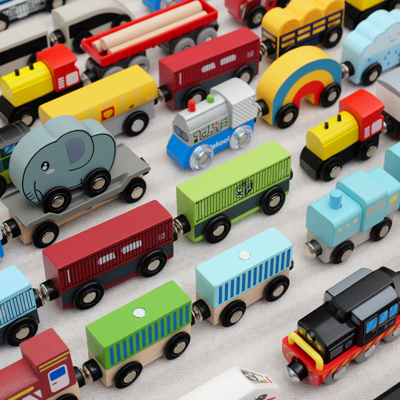 Wooden Simulation Car, Inertial Push Train, Wooden Children's Toy Slide Car Compatible with Small Train Tracks Hape Wooden Simulation Car, Inertial Push Train, Wooden Children's Toy Slide Car Compatible with Small Train Tracks Hape