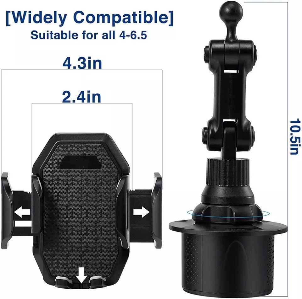 Cross-border Amazon car water cup holder mobile phone holder car folding bending rotating universal car navigation bracket