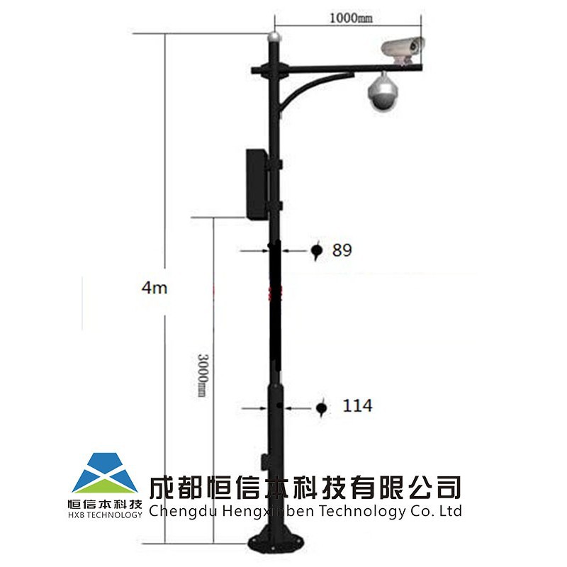 厂家 加工小区监控杆立杆 成都道路交通 监控摄像杆架