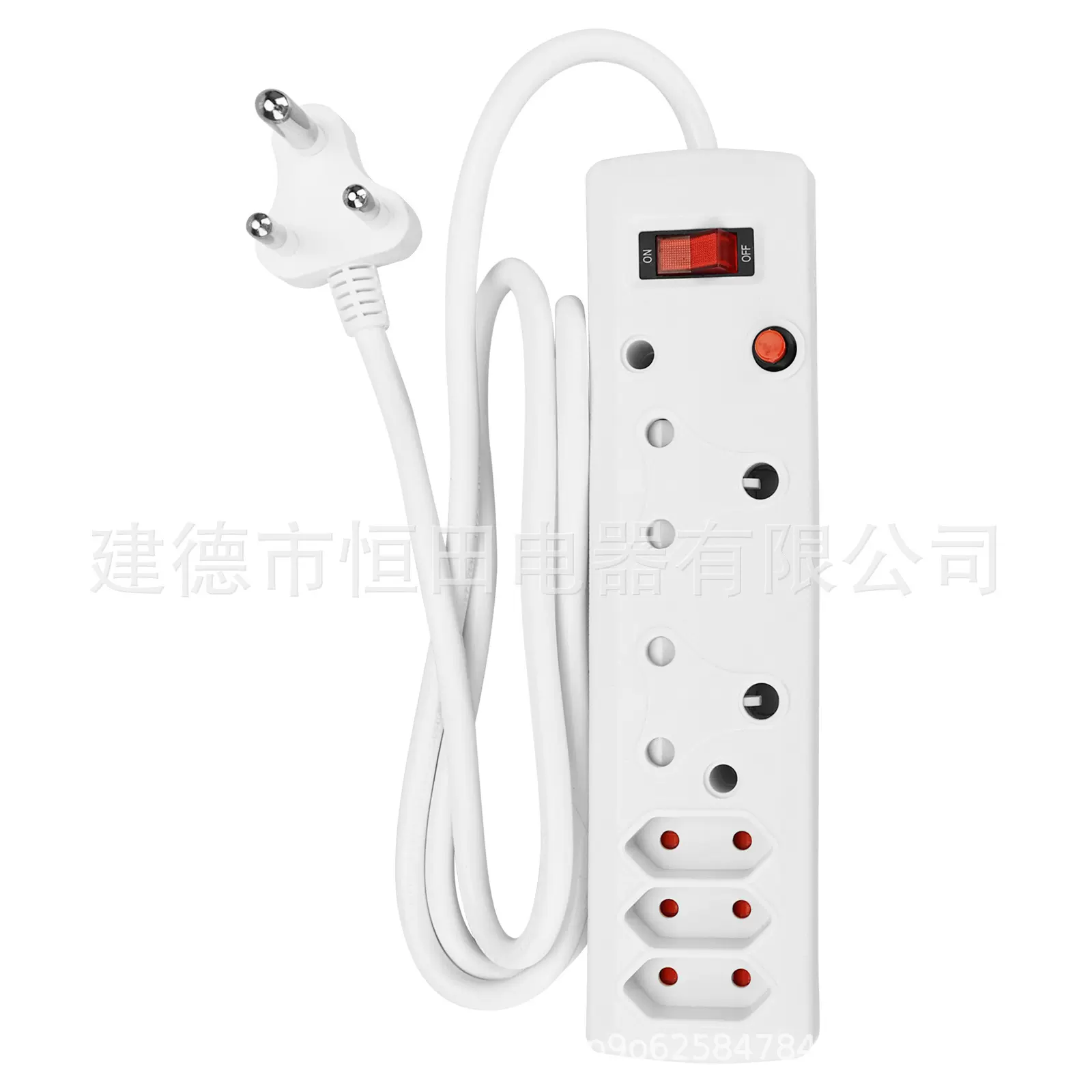 南非英标大功率拖线板 非洲家用多孔插线板插座 带过载保护开关