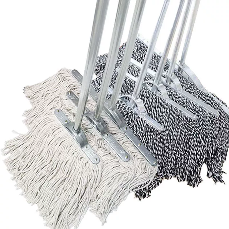 Швабра Хлопковая нить Старомодная швабра Пыль швабры Заводская недвижимость Обычные большие деревянные столбы поглощают воду Бытовая швабра