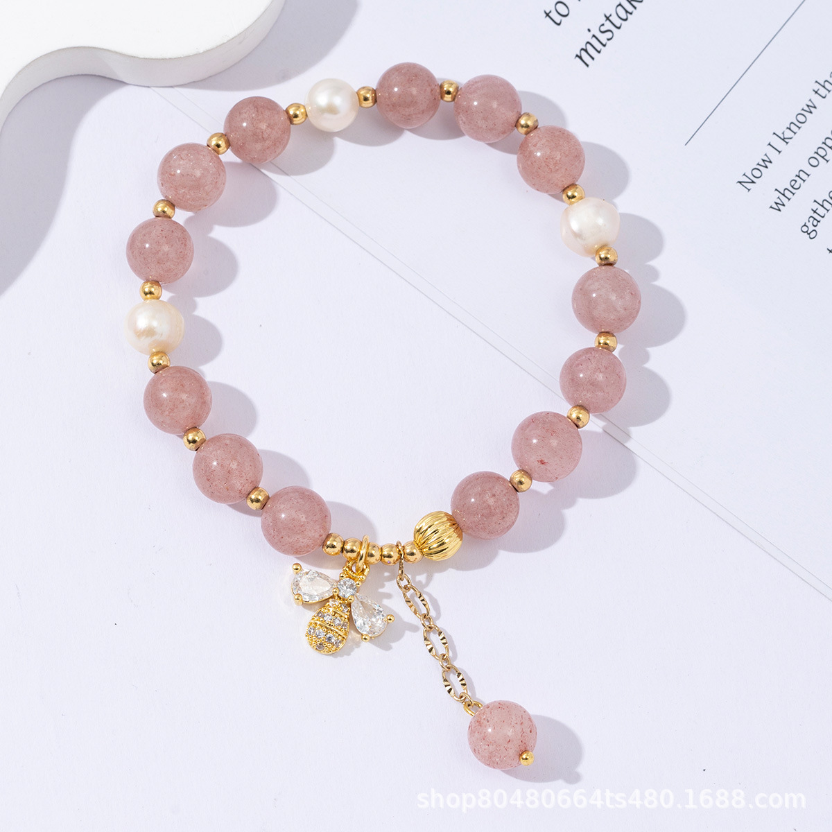 Pulseras de perlas de agua dulce naturales pulseras de alto nivel pulseras de cristal de fresa damas de moda diseñadas regalos de joyería amatista