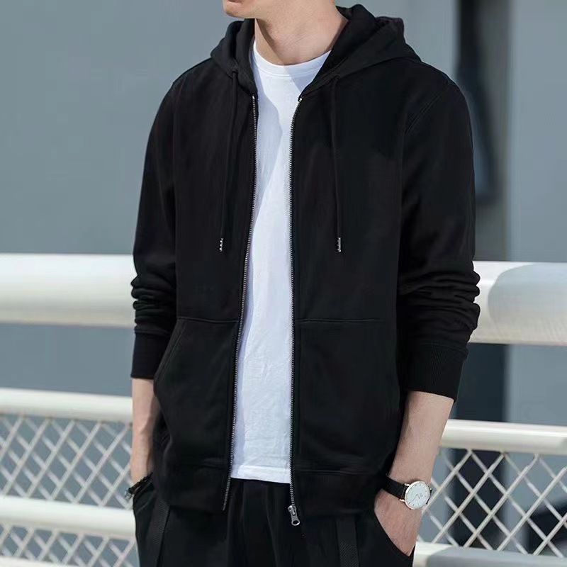 블랙 [지퍼 스웨트셔츠]