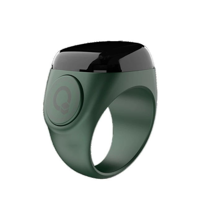 н01 # Сломанный кодовый экран, умное кольцо, Bluetooth-соединение, мобильное приложение, напоминание о будильнике, цифровой счетчик, зеленый, зеленый