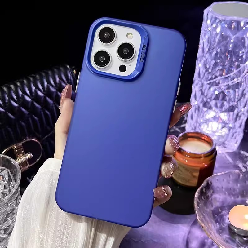 iPhone16に適した高級感のある13/14カラーシルバーIMDマット15ProMax無地12フルカバー17保護ケース|undefined