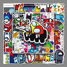 50张Among Us游戏卡通儿童防水装饰行李箱手机壳电脑手账咕卡贴纸