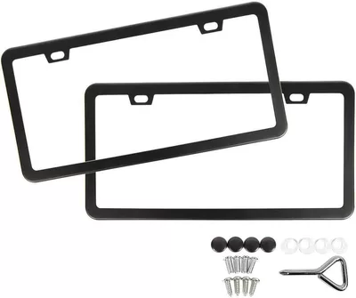 2-Hole Stainless Steel American License Plate License plate holder/license plate holder - 2-holes-black-price-per-piece