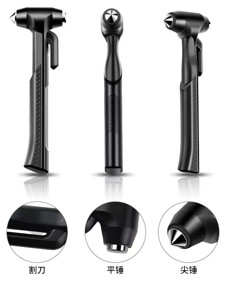 Car safety hammer, multi-functional escape hammer, car window breaker, glass-breaking tool, essential car accessory, life-saving hammer