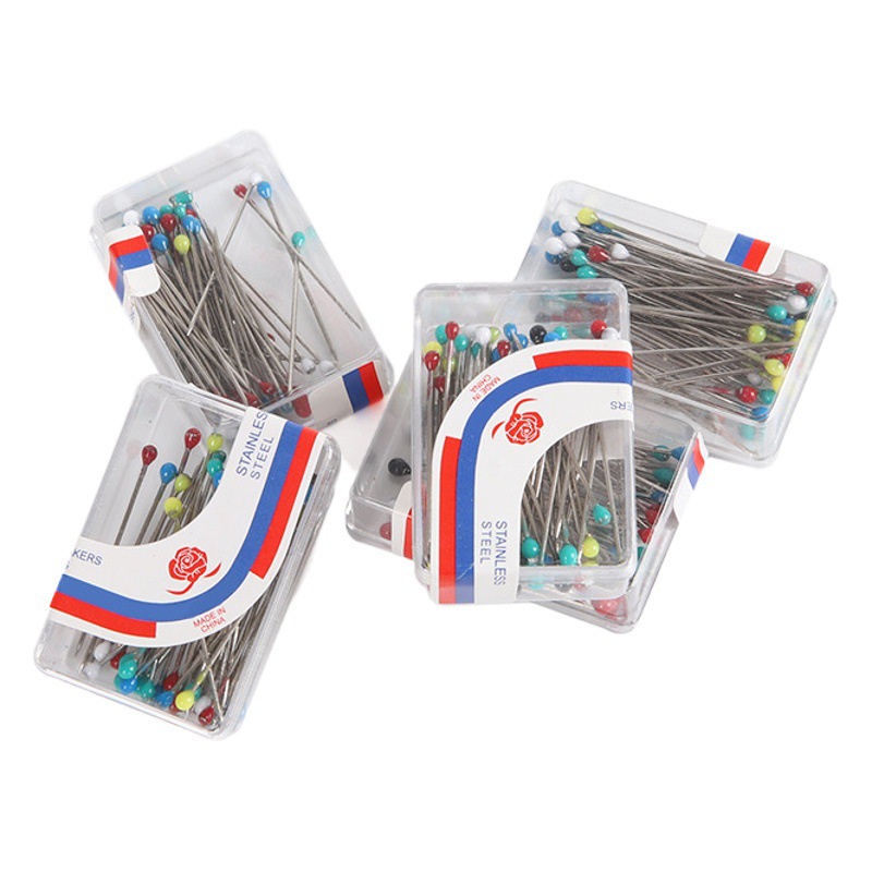 Fabricante al por mayor de alfileres de cabeza de plástico de 26 mm, alfileres de imitación de vidrio para ropa, bufandas y bufandas, alfileres decorativos de plástico para dar forma y fijar