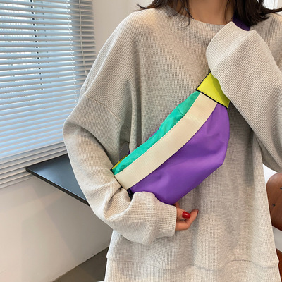 法國小衆尼龍小包包女包2020新款潮網紅百搭胸包質感寬帶斜挎腰包