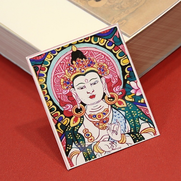手描きの金描きチベット生の8つの守護者ザキラムタンカ卸売絵画コアボックス特別なキャンバス|undefined