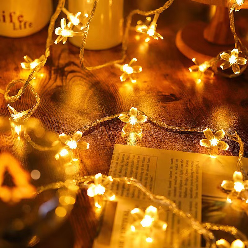 LED Solar String Lights Cherry Blossom Starry Sky Outdoor Courtyard Garden Decorative Lighting_voghion.com