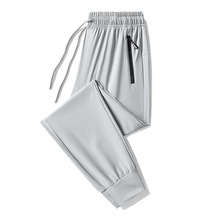 大红色冰丝运动裤子男夏季薄款休闲裤本命年速干束脚跑步长裤男裤