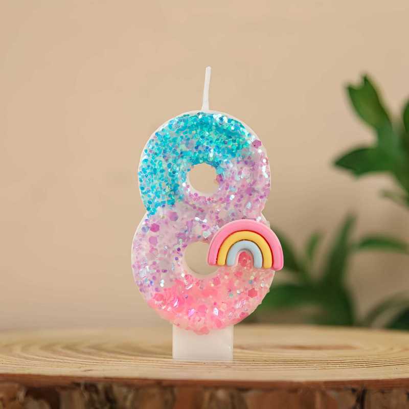 創意0-9デジタルキャンドルdiy虹誕生日ケーキ装飾アマゾン速売通クロスボーダー電気商供給源|undefined