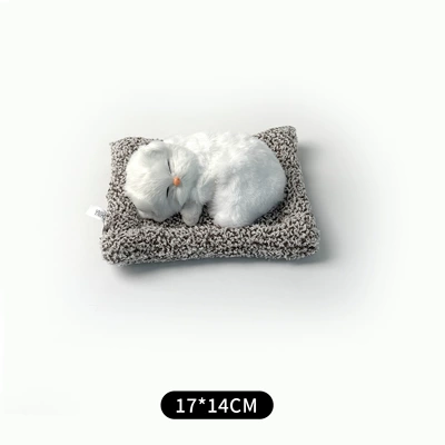 Car ornaments — Dog Decoration Car Interior Accessory - can-call-money-small-white-cat