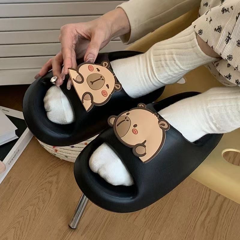 EVA 빵 슬리퍼 발라-블랙