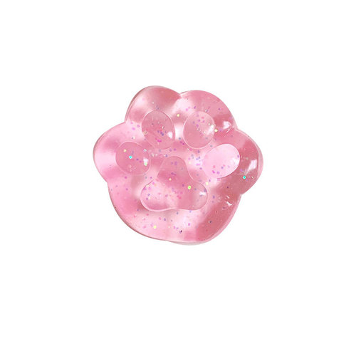 Washable TPR transparent glitter cat claw pinching music to decompress ice cube sticky music to decompress and vent creative small toys