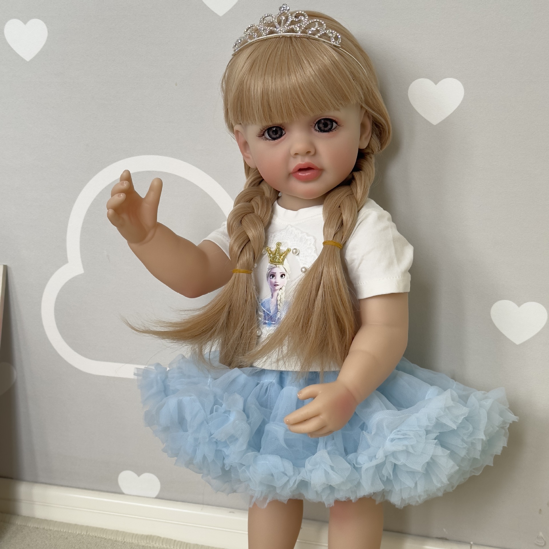 NPK 55cm pegamento completo simulación princesa Elsa muñeca Betty transfronteriza suministro de comercio electrónico entrega de una pieza