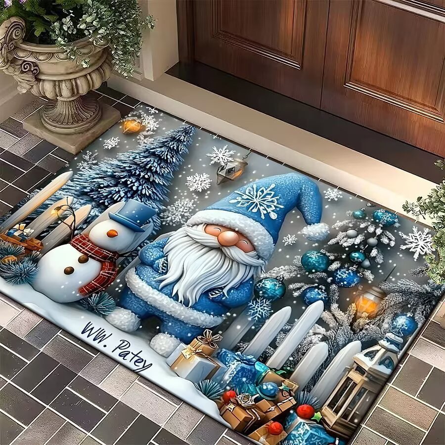 Cross-Border Temu Dropshipping Christmas Series Cartoon Door Mats for Home Entrance and Easy Care and Stain-Resistant Floor Mats Available for Wholesale