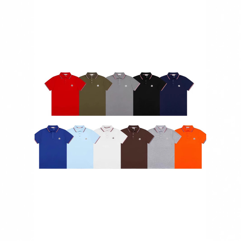 Summer classic red and blue logo pattern short sleeve men's Polo shirt T-shirt lapel half sleeve men's business style Summer classic red and blue logo pattern short sleeve men's Polo shirt T-shirt lapel half sleeve men's business style