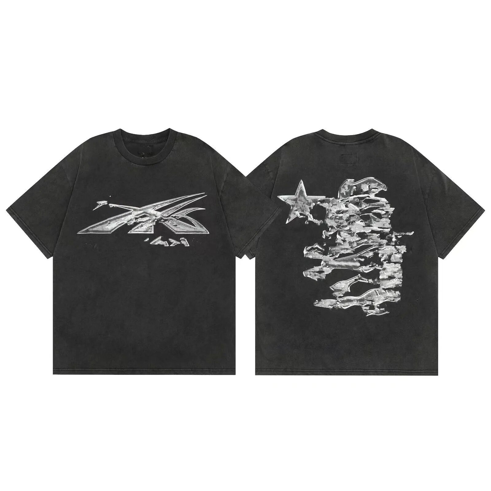 Verano nuevo estilo marca de moda europea y americana para hombres y mujeres camiseta de algodón casual suelta ajustada camiseta gráfica de manga corta de verano top de manga corta