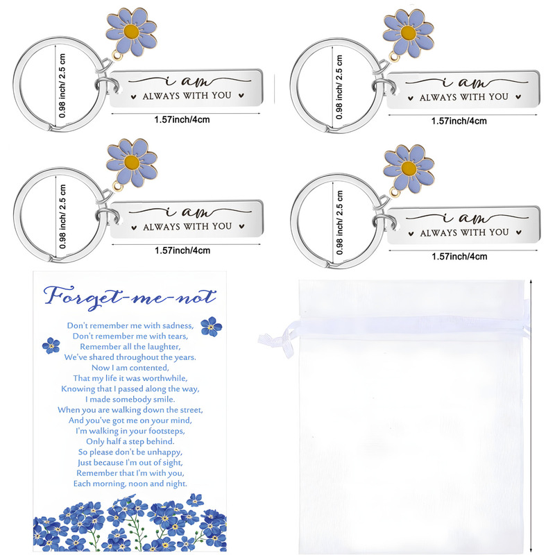 Cross-border Hot Selling Mourning Gifts for Lost Mom and Dad Loved Ones Stainless Steel Keychain Funeral Gifts Cross-border Hot Selling Mourning Gifts for Lost Mom and Dad Loved Ones Stainless Steel Keychain Funeral Gifts