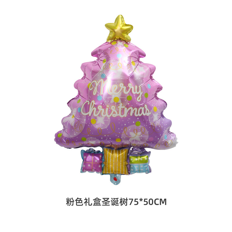 クリスマスシリーズアルミフィルム風船 クリスマスショッピングモール 学校 クリスマスイブパーティー装飾 アルミホイル風船用品|undefined