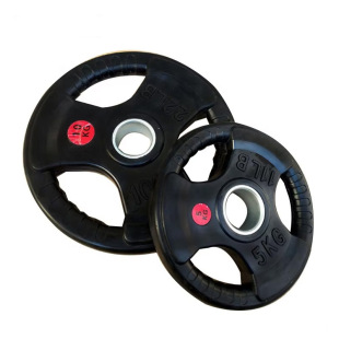 Source Manufacturer Wholesale Customized Hand-Held Barbell Plates Rubber Weightlifting Home Combination Fitness Exercise Cast Iron Three-Hole Plates