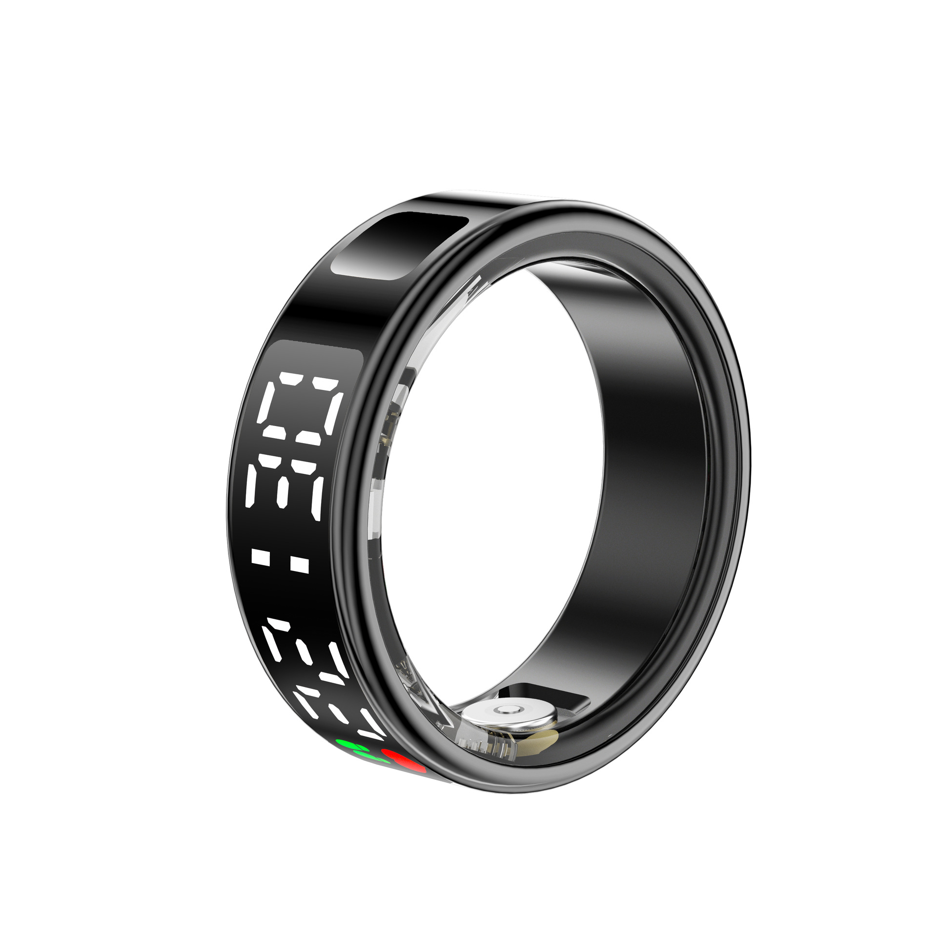 Anillo inteligente con pantalla sr08, monitor de frecuencia cardíaca, oxígeno en sangre, ejercicio, sueño, monitorización de salud, anillo inteligente para ver TikTok